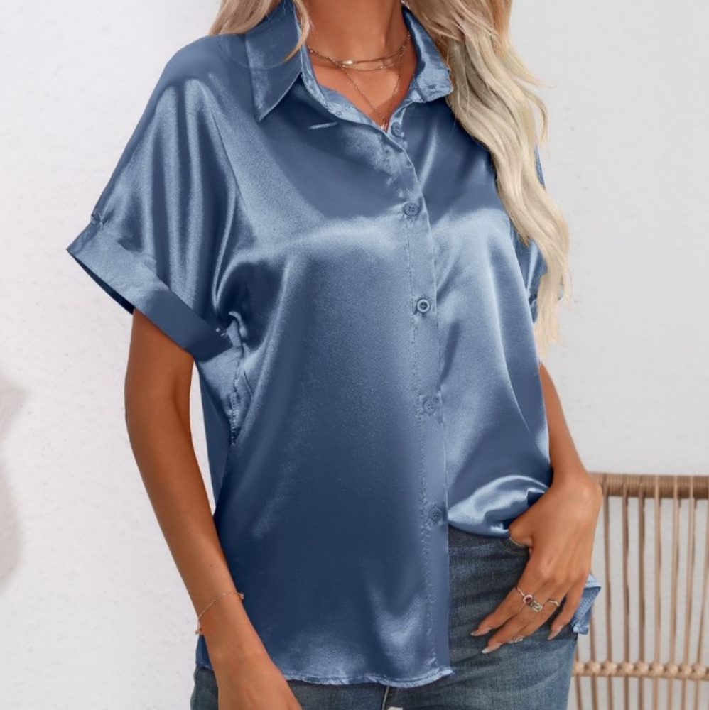 Classic Collared Neck Short Sleeve Shirt